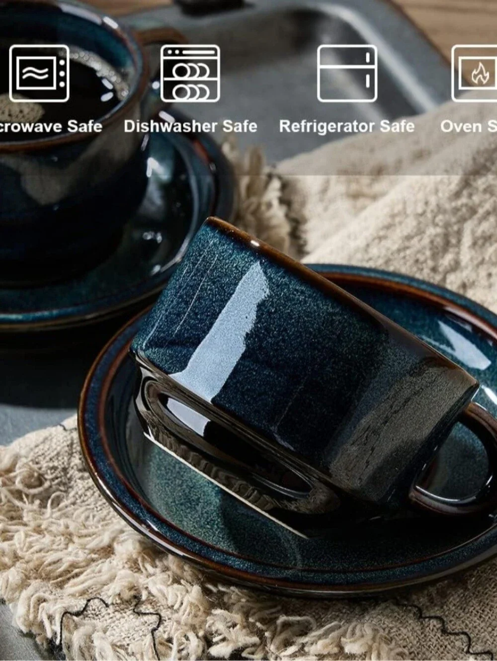 New Jiemei Home Porcelain Stackable Espresso Cups And Saucers Set With Stand